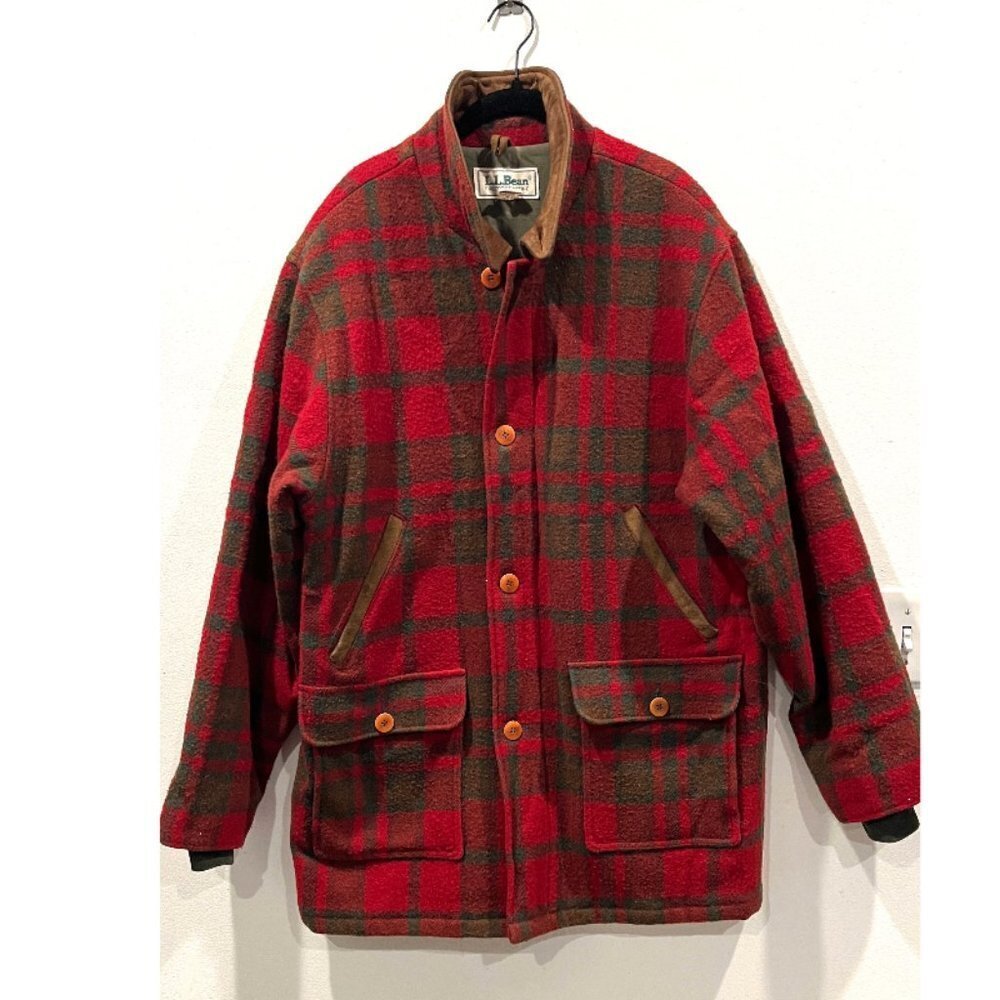 L.L BEAN PLAID ZIP VINTAGE COAT